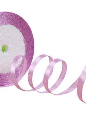 Buffer Saten Kurdele 6 mm Lila 2 Metre