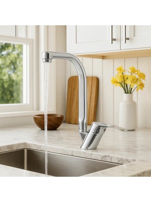 Sardıcı Libera Serisi Kuğu Mutfak Bataryası Tam Takım Musluk