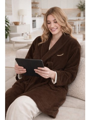 Miespiga Kadın Welsoft Şal Yaka Polar Sabahlık