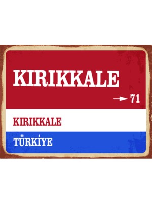 BiveSa Kırıkkale Ili Retro Ahşap Sokak Tabelası