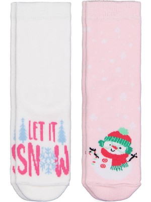 Civil Girls Let Snow Havlu  2'li 2-12 Yaş Kız Soket Çorap - Standart 2-3 Yaş