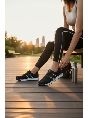 Enoch Erkek Günlük Spor Ayakkabı Nokta Detaylı Sneaker Fileli Hafif Taban Yürüyüş Modeli