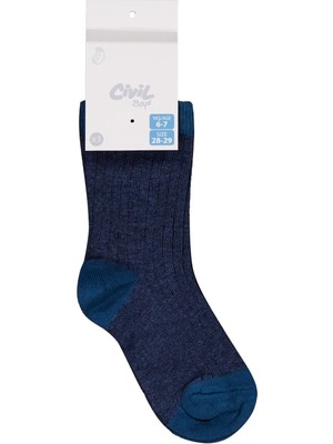 Civil Boys Basic Derbili 3'lü 2-12 Yaş Erkek Soket Çorap - Standart 10-11 Yaş