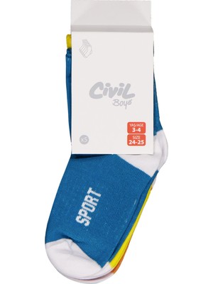 Civil Boys Sport Derbi 5'li 3-11 Yaş Erkek Soket Çorap - Standart 9-10 Yaş