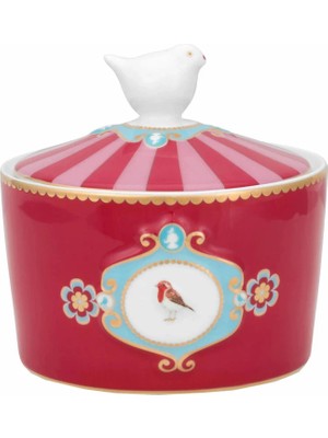 Pip Studio Love Birds Kırmızı Porselen Şekerlik 300ML
