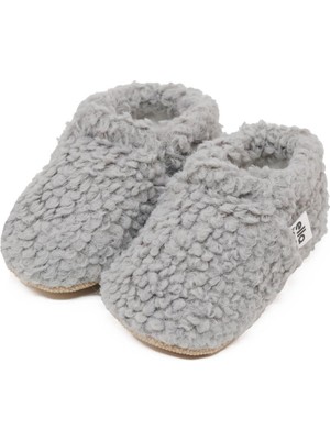Ella Bonna Teddy Bebek Patiği Ev Pandufu, Kaydırmaz Taban, Organik Pamuk Astar Kreş Ayakkabısı