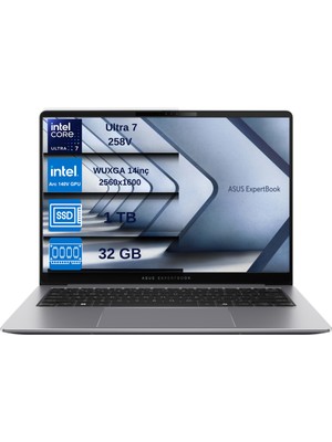 Asus Expertbook P5405CSA-FI7321TBS0D Intel Ultra 7 258V Aı 32GB 1tb SSD Arc 140V Windows 11 Pro 14" Wqxga 400NIT IPS Taşınabilir Bilgisayar  P5405CSAEX02