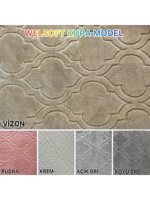 Kupa Model Welsoft Yumuşak Kış Aylarının Vazgeçilmez Yatak Koruyucu Örtüsü - Vizon - 140X200