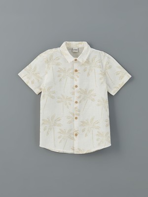 Lc Waikiki Yeni Sezon Desenli Kısa Kollu Erkek Çocuk Gömlek