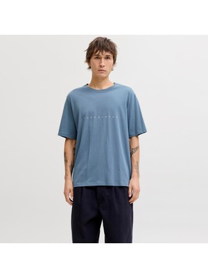 Jack & Jones Erkek Gögüs Logo Baskili Tisört - Star