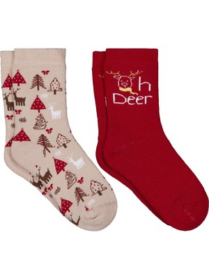 Civil Boys Space Havlu 2'li 2-12 Yaş Erkek Soket Çorap - Standart 6-7 Yaş