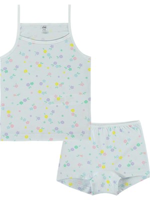 Civil Girls Çiçek Empirme Desen 2-10 Yaş Iç Çamaşır Takım - Standart 2-3 Yaş