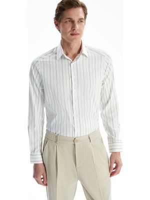 Lc Waikiki Yeni Sezon Slim Fit Uzun Kollu Çizgili Erkek Gömlek