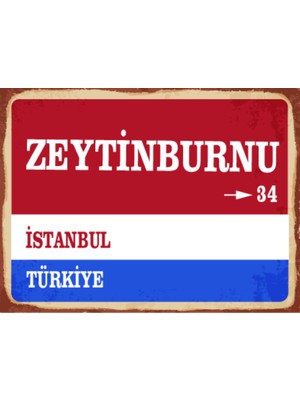 BiveSa Istanbul Ili Zeytinburnu Ilçesi  Retro Ahşap Sokak Tabelası