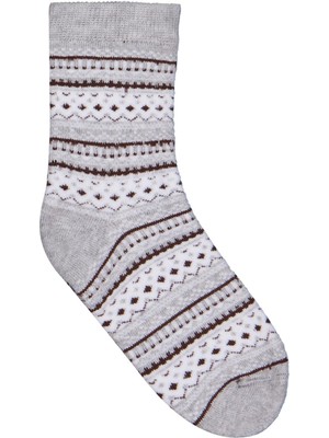 Civil Boys Triko Desen Havlu 2'li 2-12 Yaş Erkek Soket Çorap - Standart 12-13 Yaş