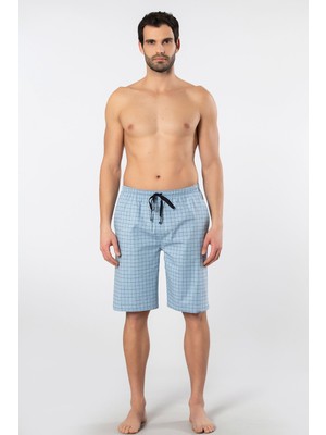 Cacharel Erkek Dokuma Bermuda Tek Alt 2241/MAVI 2