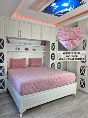 Karnaval Model Welsoft Yumuşak Kış Aylarının Vazgeçilmez Yatak Koruyucu Örtüsü - Pudra - 200X200