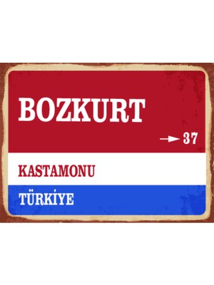 BiveSa Kastamonu Ili Bozkurt Ilçesi  Retro Ahşap Sokak Tabelası