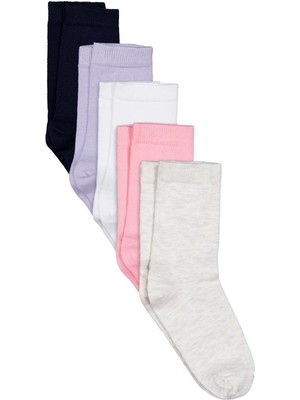 Civil Girls Basic Düz 5'li 2-12 Yaş Kız Soket Çorap - Standart 12-13 Yaş