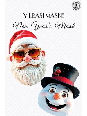 Patladı Gitti Yılbaşı Maske Seti 2'li Noel Baba - Kardan Adam