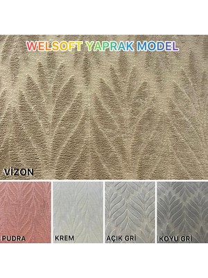 Yaprak Model Welsoft Yumuşak Kış Aylarının Vazgeçilmez Yatak Koruyucu Örtüsü - Açık Gri - 190X200
