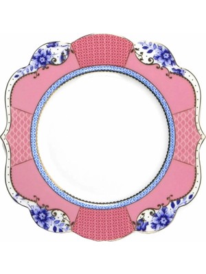 Pip Studio Royal Porselen Pasta Tabağı 17CM Pembe Renkli Desenli Şık Tasarım