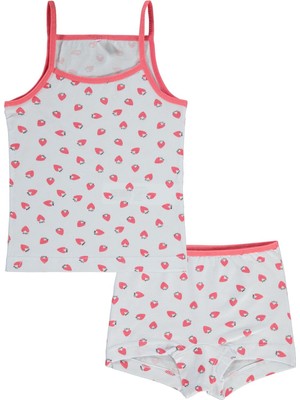 Civil Girls Kalp Empirme Desen 2-10 Yaş Iç Çamaşır Takım - Standart 8-9 Yaş