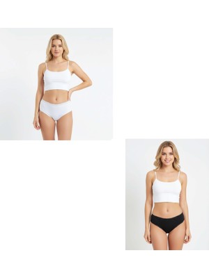 Bonbon Kadın Pamuklu Ince Dantelli 2'li Paket Külot BB2164