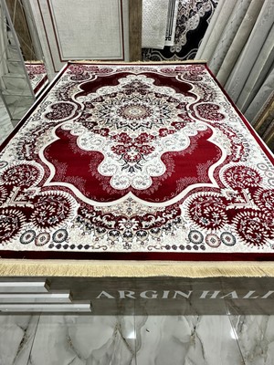 Semerkant Etnik Desen Halı Kırmızı Renk Argın Halı
