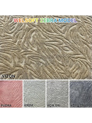 Zebra Model Welsoft Yumuşak Kış Aylarının Vazgeçilmez Yatak Koruyucu Örtüsü - Vizon - 180X200