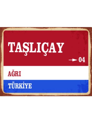 BiveSa Ağrı Ili Taşlıçay Ilçesi  Retro Ahşap Sokak Tabelası