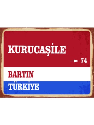 BiveSa Bartın Ili Kurucaşile Ilçesi  Retro Ahşap Sokak Tabelası