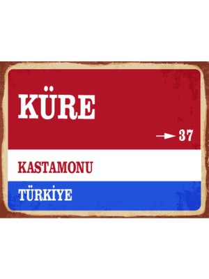 BiveSa Kastamonu Ili Küre Ilçesi  Retro Ahşap Sokak Tabelası