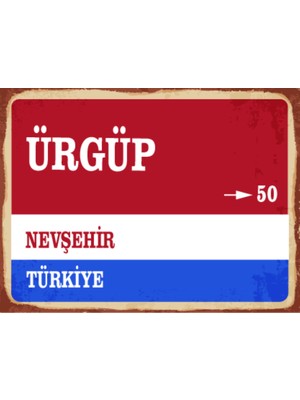 BiveSa Nevşehir Ili Ürgüp Ilçesi  Retro Ahşap Sokak Tabelası