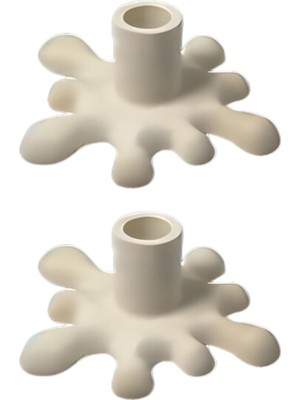 Genel Şamdan Dekoratif Beton Mumluk 2’li Set