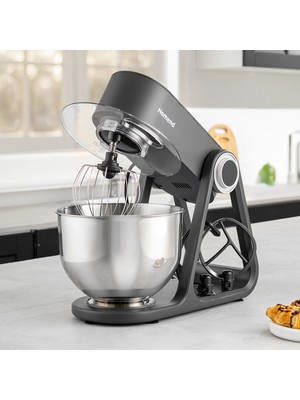 Homend Profashion 3023H Digital Ekran 5 Lt Döküm Stand Mikser Antrasit 1500W