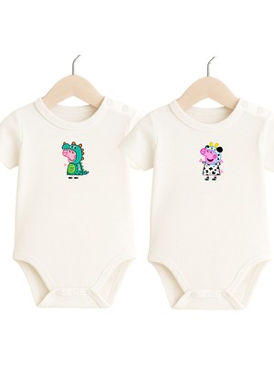 Babytex Bebek Body&zıbın 2li Baskılı Bebek Zıbın