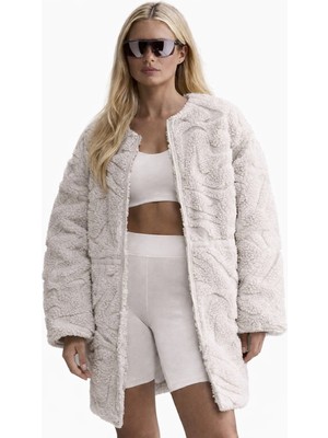 Nike Sportswear Cozy Terma Fit Women's Loose High Pile Jacket Kadın Bol Kesim Peluş Spor Ceket Krem