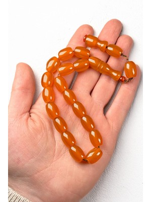 Tesbihkenti Şükrü Baba Atölyesinden Osmanlı Tadın Maskot Sıkma Kehribar Tesbih