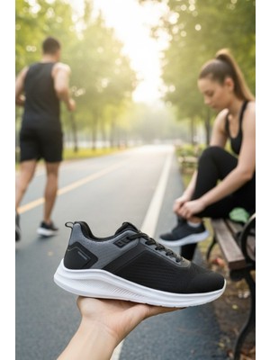 Enoch Erkek Spor Ayakkabı Çift Dokulu Sneaker Modern Tasarım Yürüyüş ve Koşu Modeli