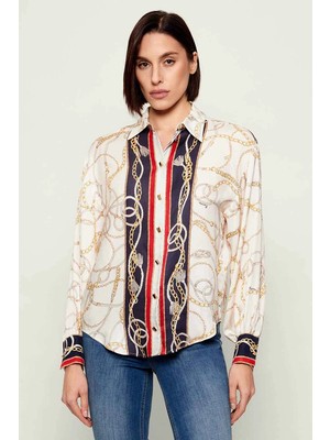 Guess Amanda Uzun Kollu Kadın Çok Renkli Gömlek 6RGH147439A-PM6Z