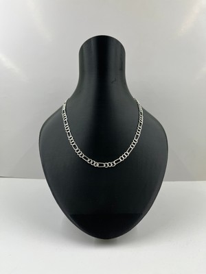 İkonive Erkek 925 Ayar Gümüş Figaro Kolye - Kutulu Gönderim, Hediyelik, 3 Mm, Rodyum Kaplama