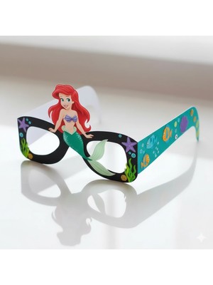 Deniz Kızı Temalı Kağıt Gözlük 6 Adet Parti Gözlüğü