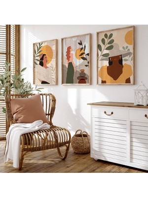 Pam Studio Soyut Kadın Figürleri Poster Seti – Modern Minimalist 3’lü Tablo Duvar Dekoru