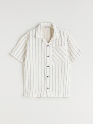 Lc Waikiki Yeni Sezon Çizgili Kısa Kollu Erkek Çocuk Gömlek