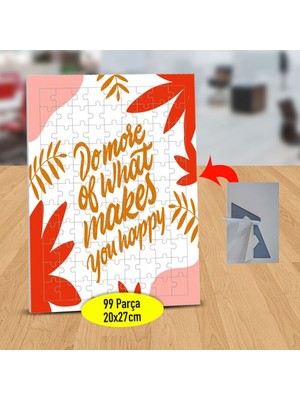 Asilmeydan Makes You Happy Yazılı 99 Parça Puzzle Yapboz Tablo-2147843079