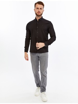 Citra Likralı Örme Jakarlı Slim Fit Erkek Gömlek