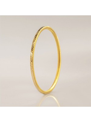 E-Gümüş 925 Ayar Yaldızlı Altın Kaplama Gümüş Tamyıldız Ajda Bilezik