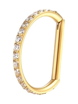 Munels F136 Titanyum Zirkon Taşlı Septum Piercing