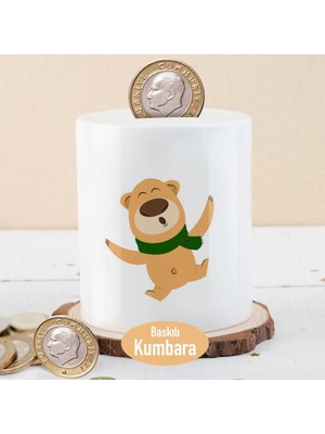 Asilmeydan Gülümseyen Neşeli Ayıcık Baskılı Para Birikim Kumbarası-74855
